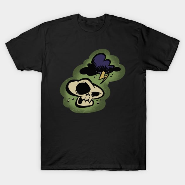 Extra Grumpy Skull T-Shirt by westinchurch